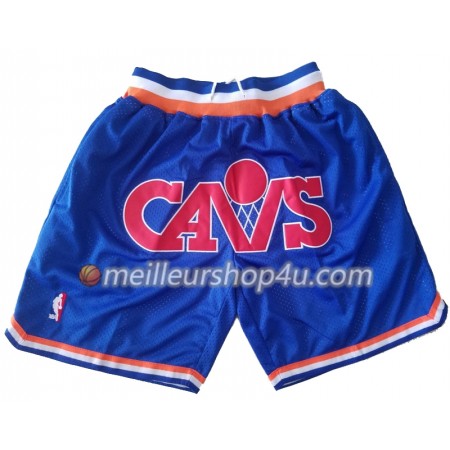 Homme NBA Cleveland Cavaliers Shorts à poche Bleu Swingman